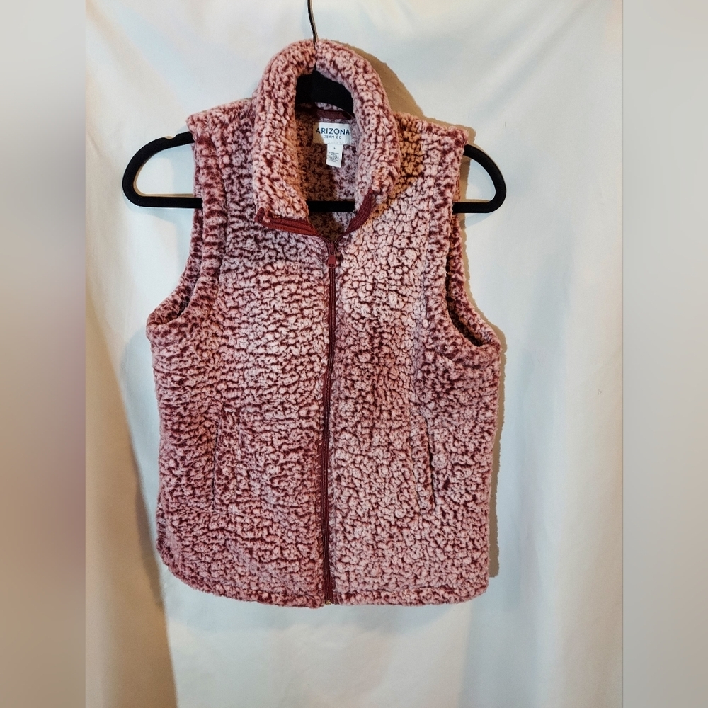 Arizona Jean Company Women's Sherpa Cozy Pink Vest